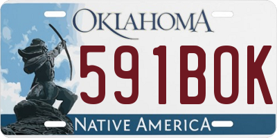 OK license plate 591BOK