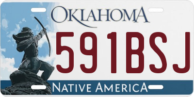 OK license plate 591BSJ