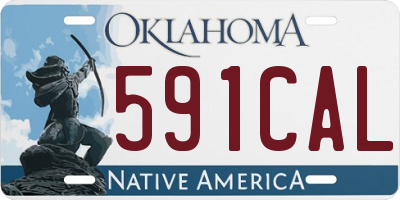 OK license plate 591CAL