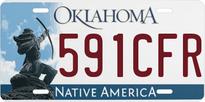 OK license plate 591CFR