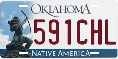 OK license plate 591CHL