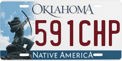 OK license plate 591CHP
