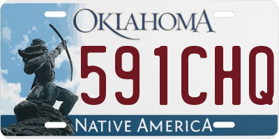OK license plate 591CHQ