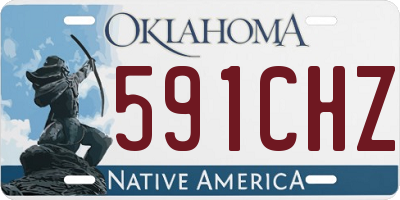 OK license plate 591CHZ