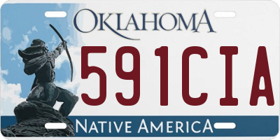 OK license plate 591CIA