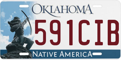 OK license plate 591CIB