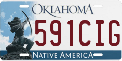 OK license plate 591CIG