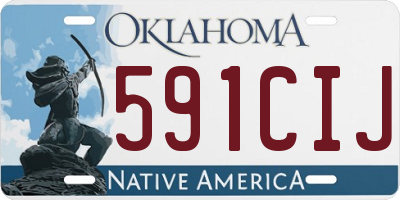 OK license plate 591CIJ