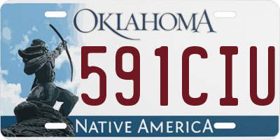 OK license plate 591CIU