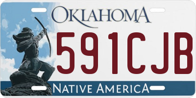 OK license plate 591CJB