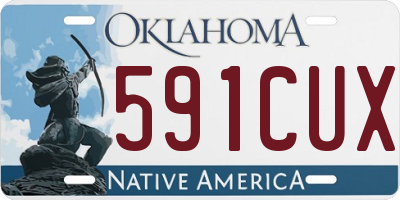 OK license plate 591CUX