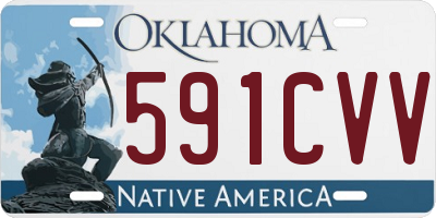 OK license plate 591CVV