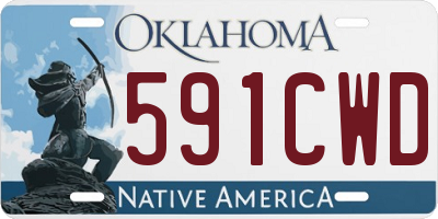 OK license plate 591CWD