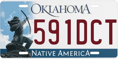 OK license plate 591DCT