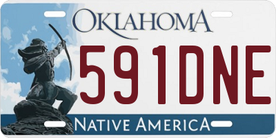 OK license plate 591DNE
