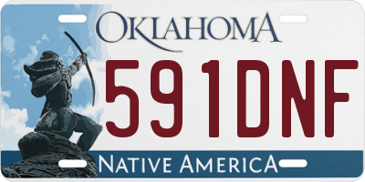 OK license plate 591DNF