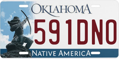 OK license plate 591DNO