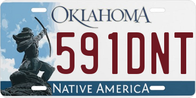 OK license plate 591DNT