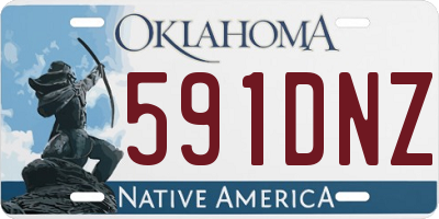 OK license plate 591DNZ