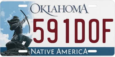 OK license plate 591DOF