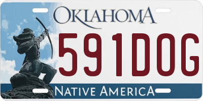 OK license plate 591DOG