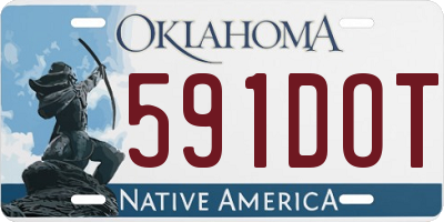 OK license plate 591DOT