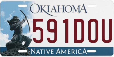 OK license plate 591DOU