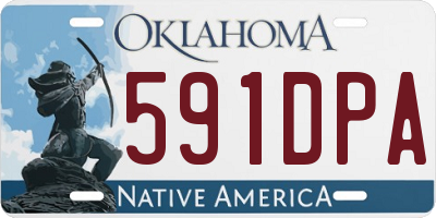 OK license plate 591DPA