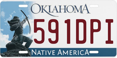 OK license plate 591DPI