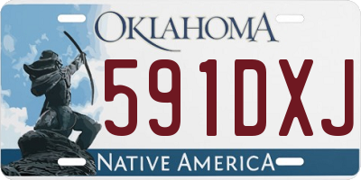 OK license plate 591DXJ
