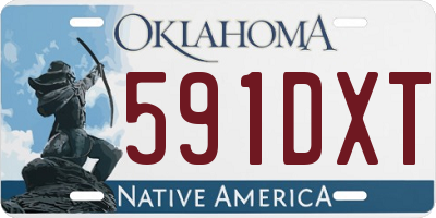 OK license plate 591DXT