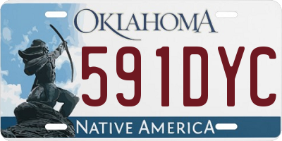 OK license plate 591DYC