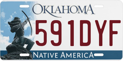 OK license plate 591DYF