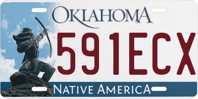 OK license plate 591ECX