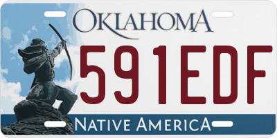 OK license plate 591EDF