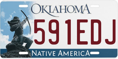 OK license plate 591EDJ