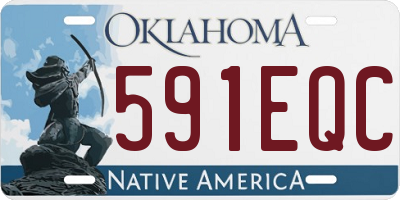 OK license plate 591EQC