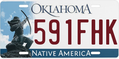 OK license plate 591FHK
