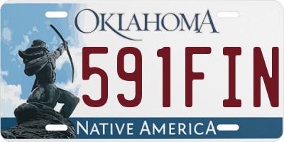 OK license plate 591FIN