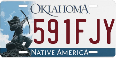 OK license plate 591FJY