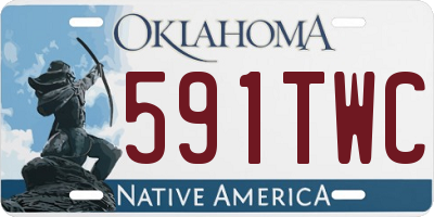OK license plate 591TWC
