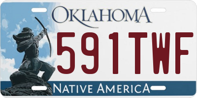 OK license plate 591TWF