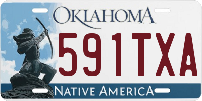OK license plate 591TXA