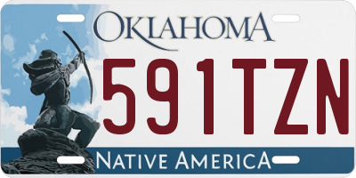 OK license plate 591TZN