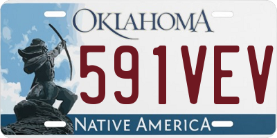 OK license plate 591VEV