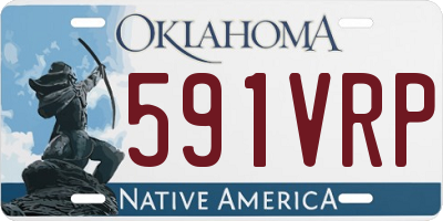 OK license plate 591VRP