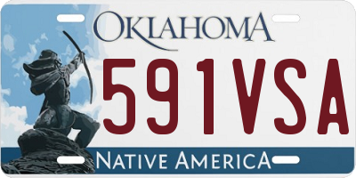 OK license plate 591VSA