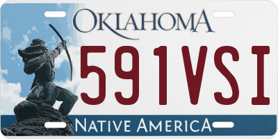 OK license plate 591VSI