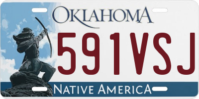 OK license plate 591VSJ