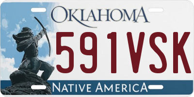 OK license plate 591VSK